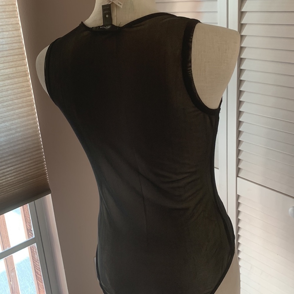 AQUA Size L, Lingerie, Lace, Black, Sheer, Bodysuit, Mesh, Soft. - Picture 5 of 8